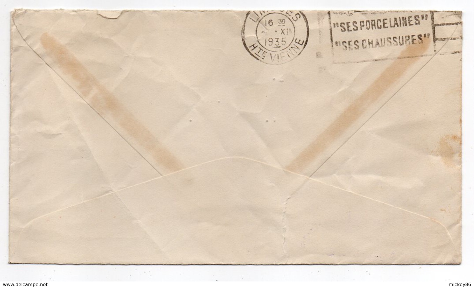 COSTA-RICA --1935--Lettre De SAN JOSE Pour LIMOGES (France)--timbres--cachets -personnalisée Ferreteria Miguel Macaya & - Costa Rica