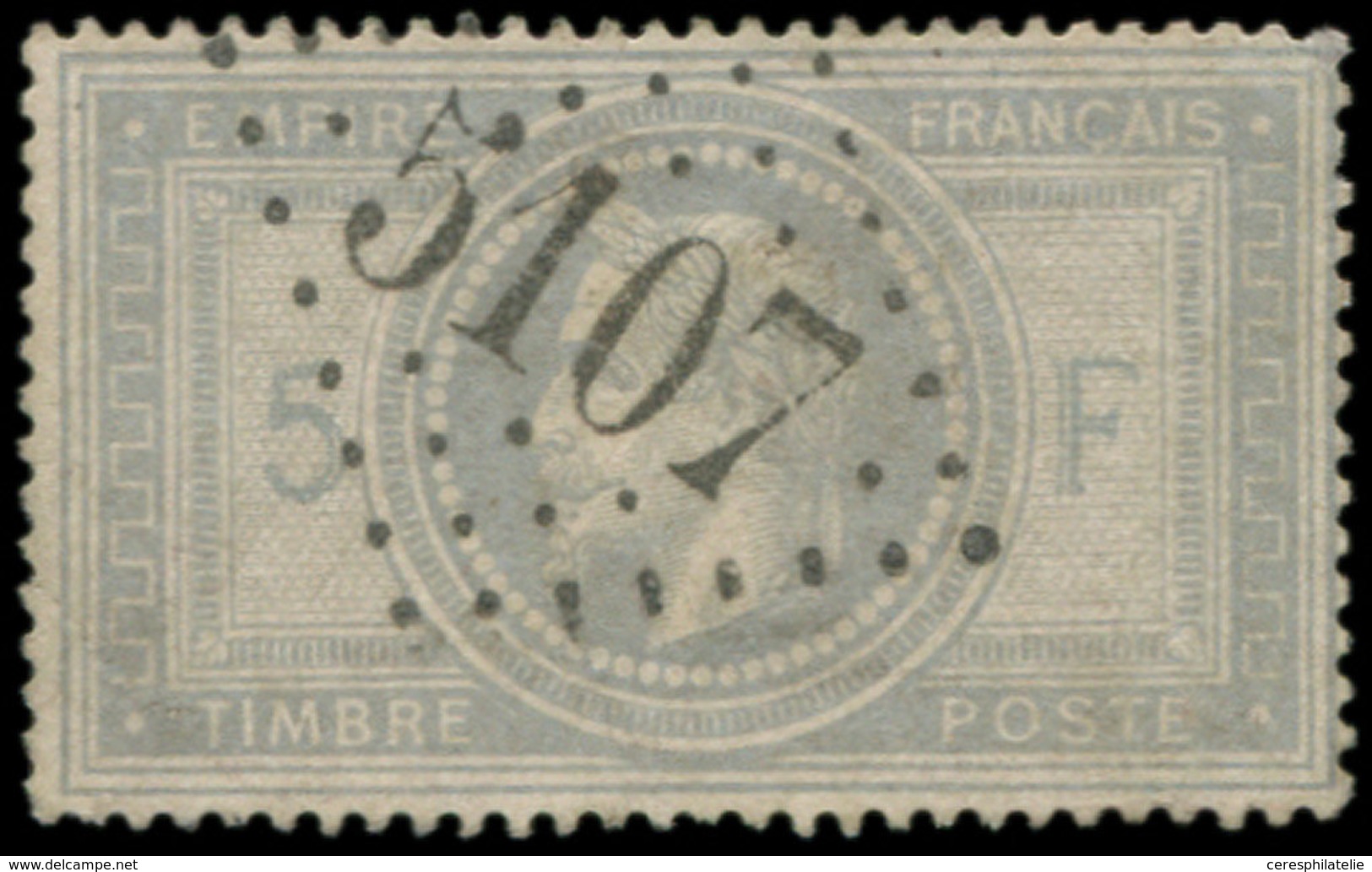 BUREAUX FRANCAIS A L'ETRANGER - N°33 Obl. GC 5107 De TUNIS, Défx, Frappe TTB - 1849-1876: Période Classique