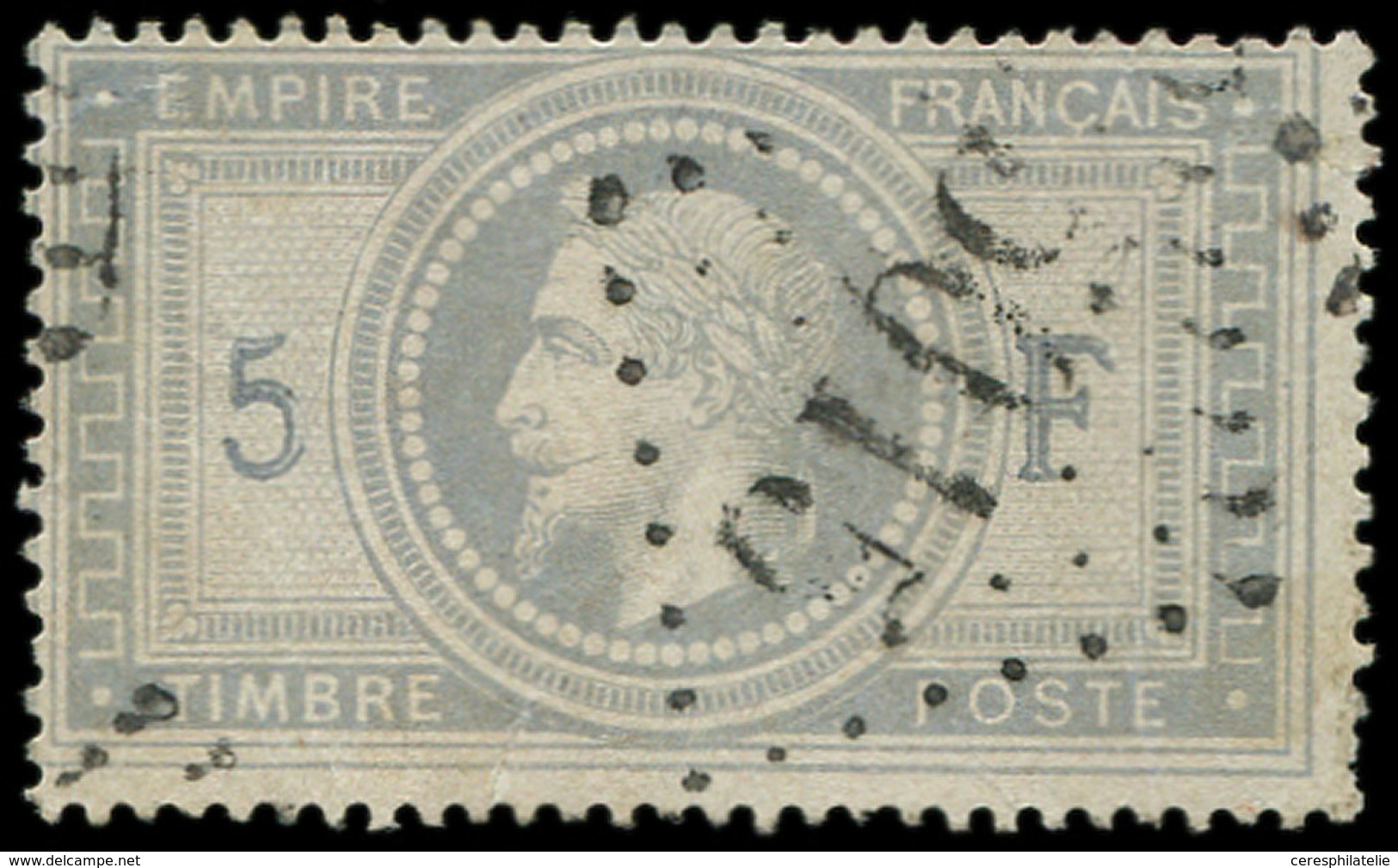 LETTRES ET OBLITERATIONS D'ALGERIE - N°33 Obl. GC 5015 De BONE, Fente, B/TB - 1849-1876: Période Classique