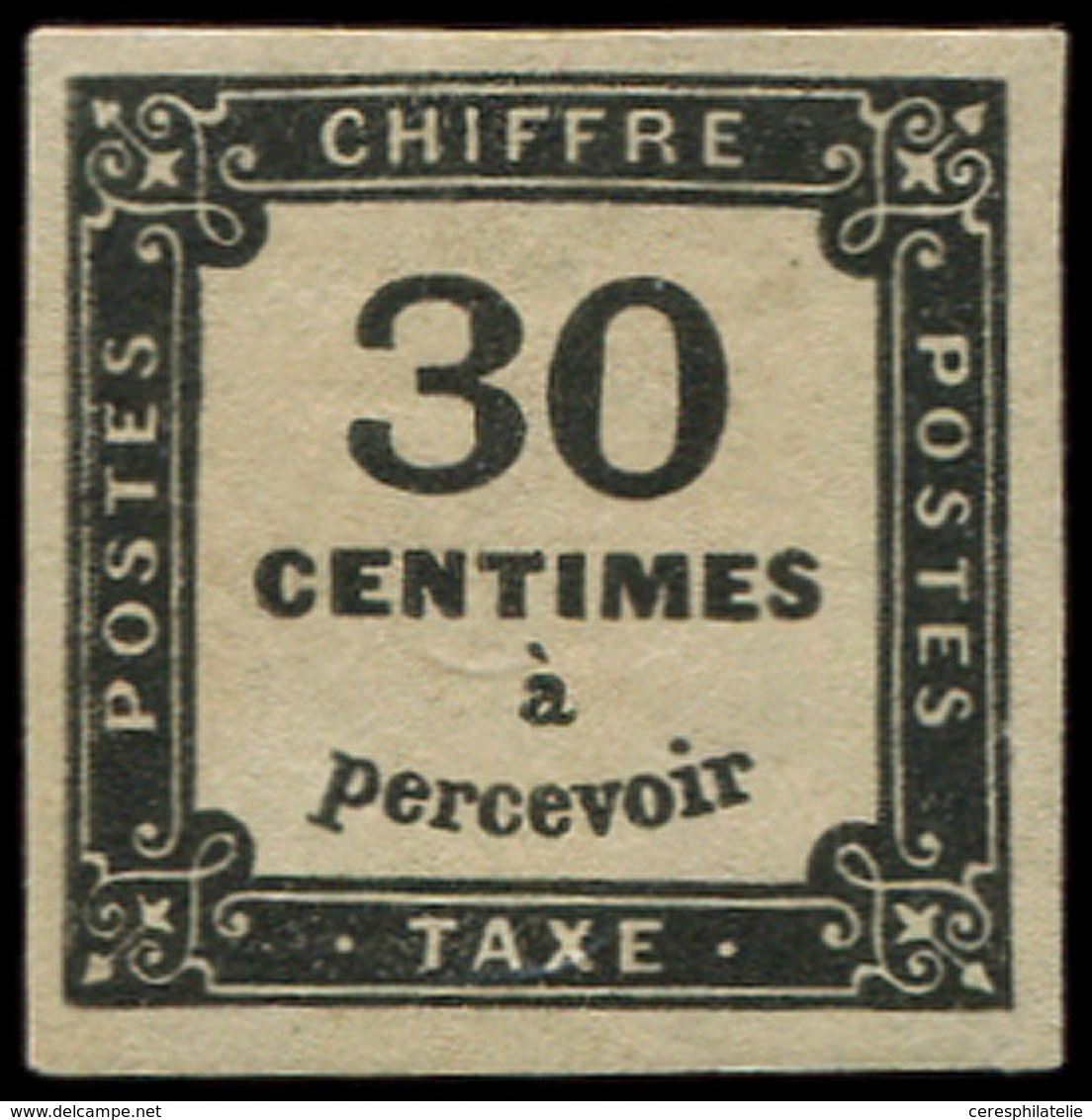 * TAXE - 6   30c. Noir, TB - 1859-1959 Lettres & Documents