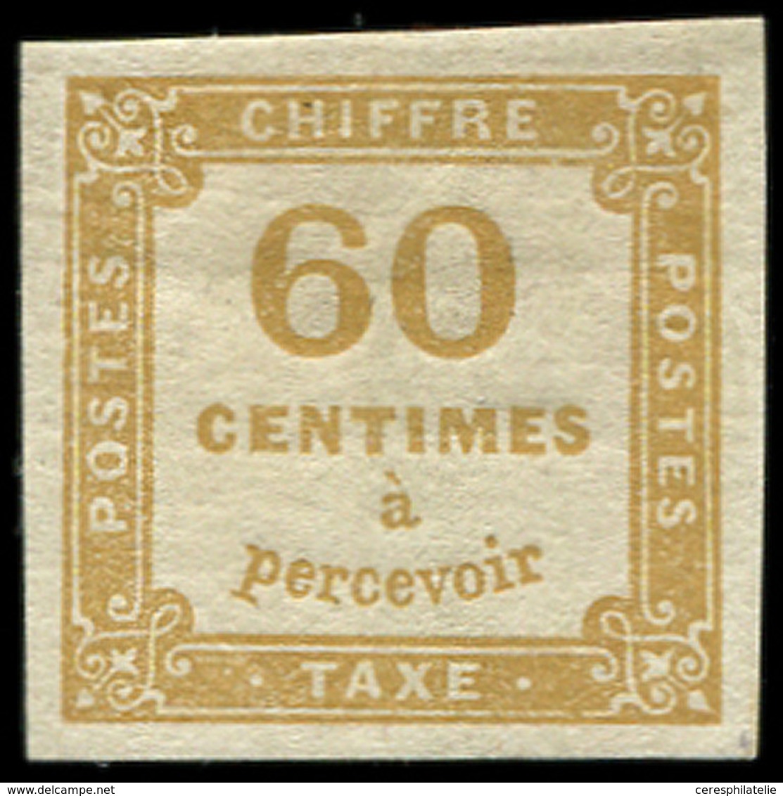 * TAXE - 8   60c. Jaune-bistre, TB - 1859-1959 Lettres & Documents