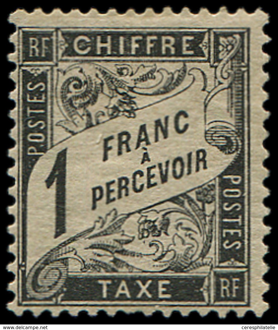 * TAXE - 22   1f. Noir, Inf. éclat De G., Sinon Très Frais Et TB - 1859-1959 Lettres & Documents