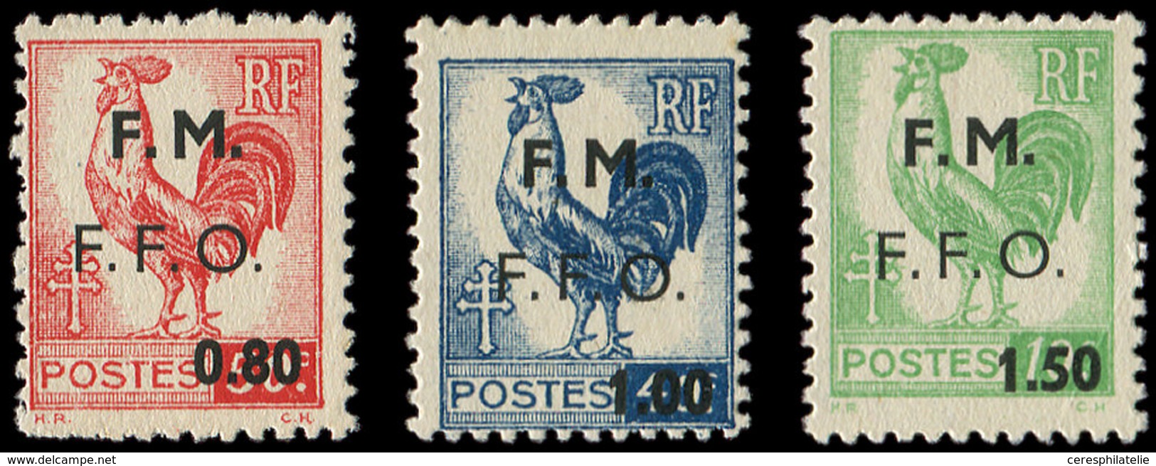 ** TIMBRES DE LIBERATION - COGNAC 1/3 : La Série, TB, Signés Mayer - Libération