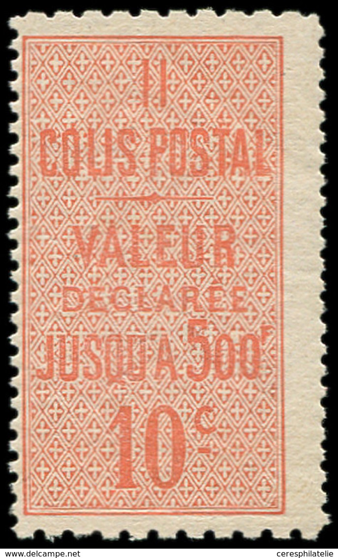 ** COLIS POSTAUX - 5    10c. Rouge, Dentelé 10 X 13 1/2, Frais Et TTB - Neufs