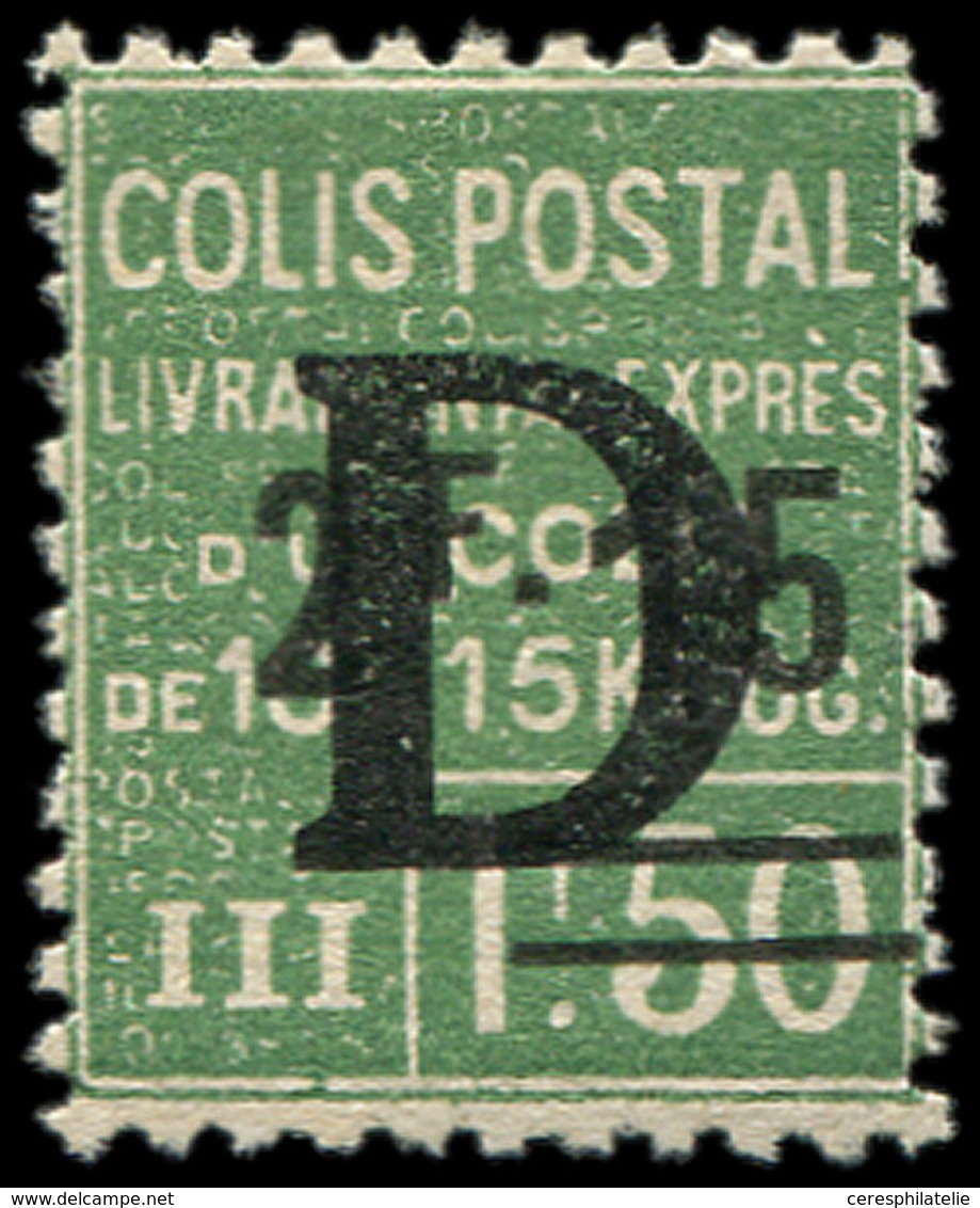 * COLIS POSTAUX - 139  2f15 Sur 1f50 Vert, Surchargé D, TB - Neufs