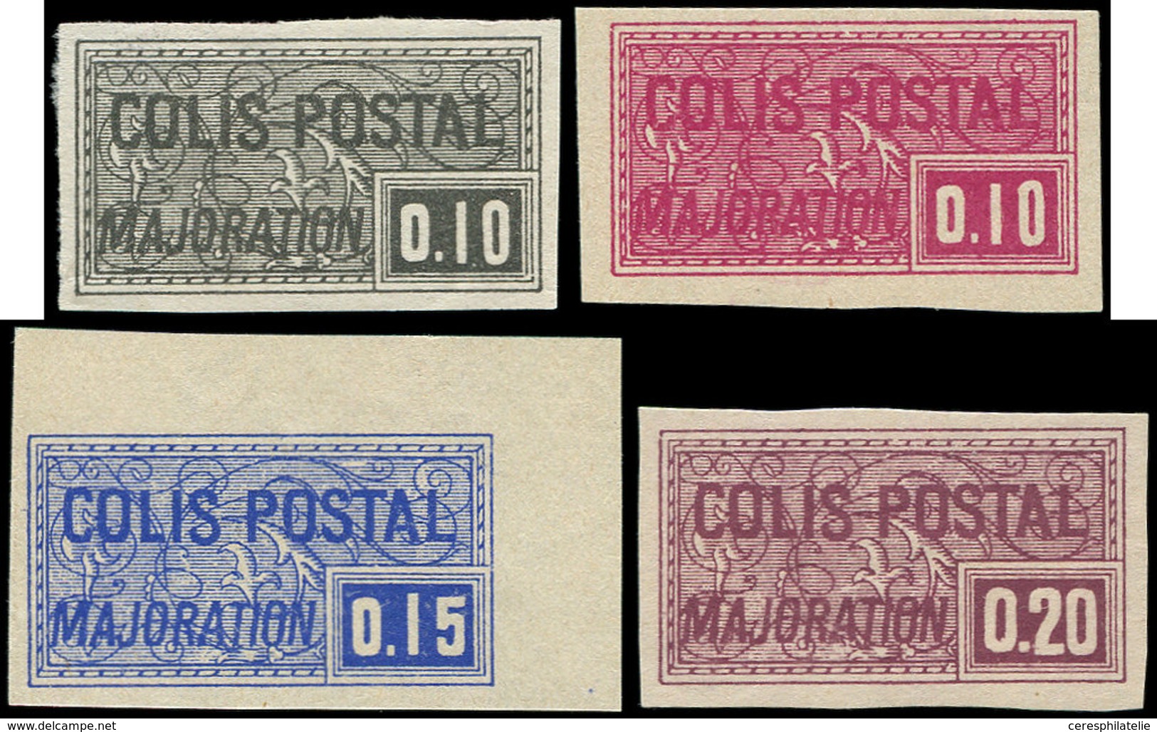 ** COLIS POSTAUX - 155/58 Majoration De 1938, La Série NON DENTELEE, N°157 Cdf Qqs Adh. Bleues, TB - Neufs