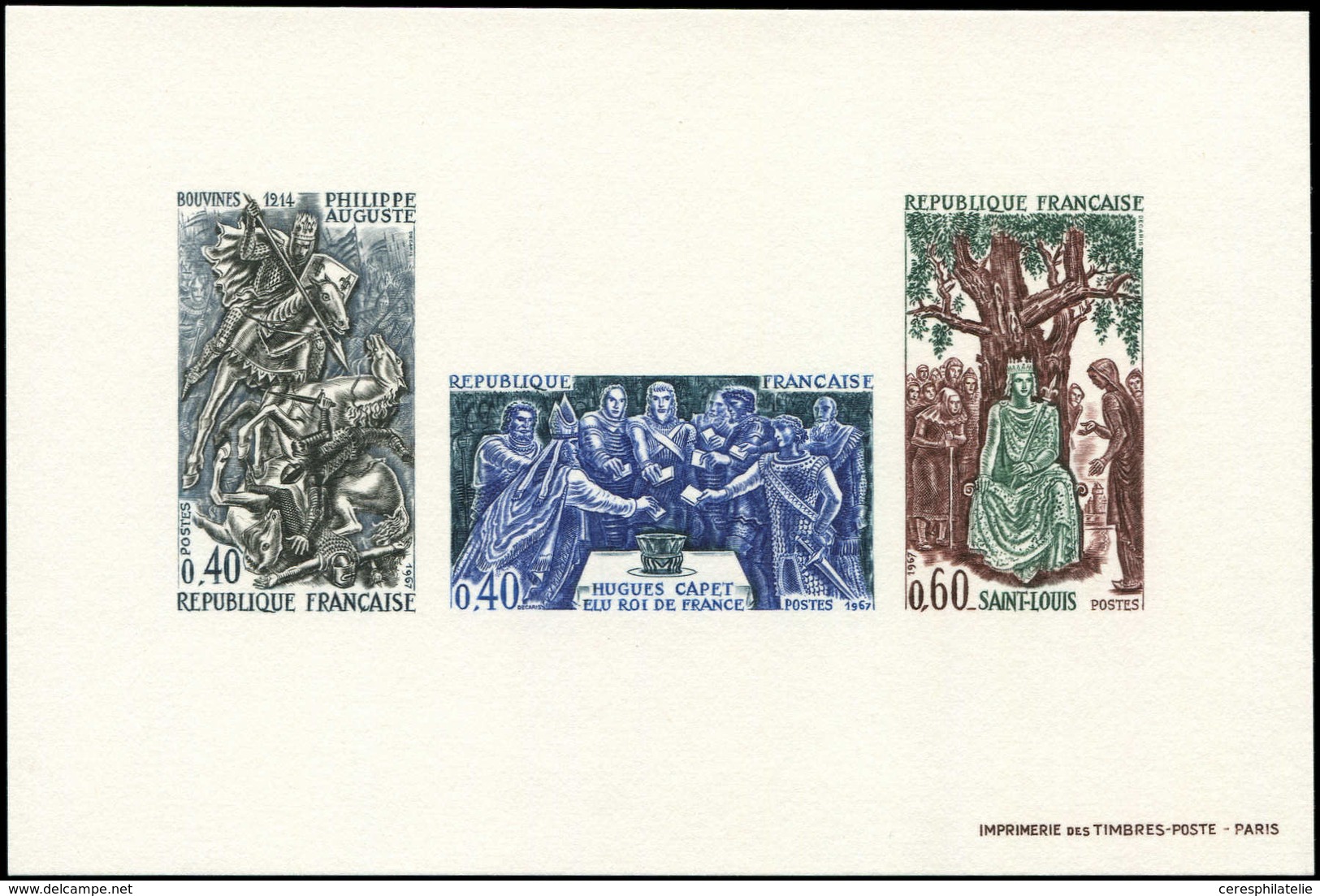EPREUVES DE LUXE - 1537/39 Série Historique 1967, épreuve Collective, TB - Epreuves De Luxe