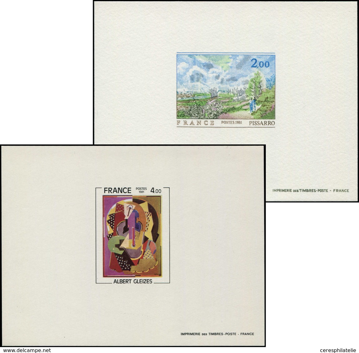EPREUVES DE LUXE - 2137/38 Pissarro Et Gleizes, 2 épreuves, TB - Epreuves De Luxe