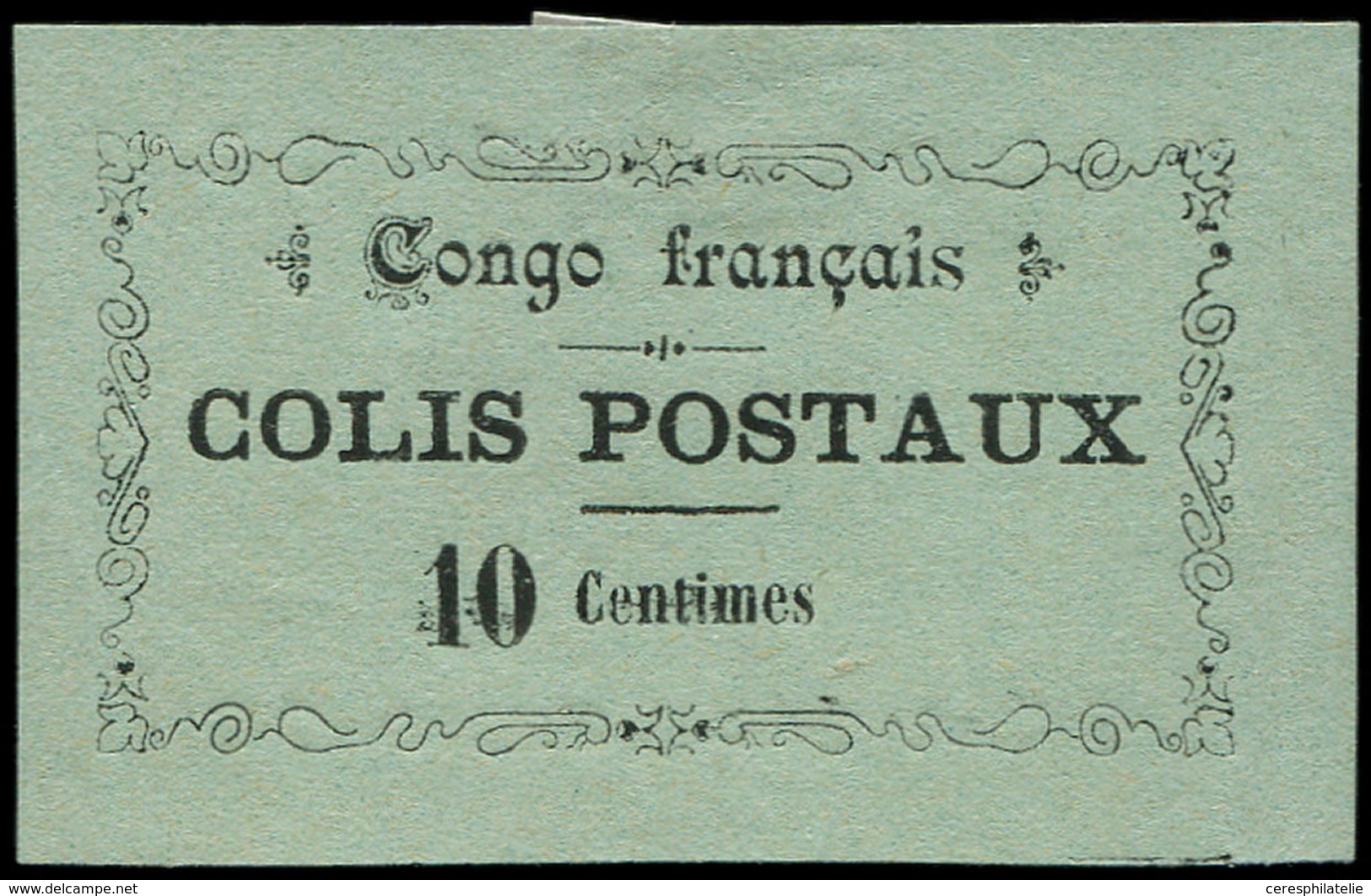 CONGO Colis Px 1 : 10c. Noir Sur Bleu, TB. Br - Autres & Non Classés