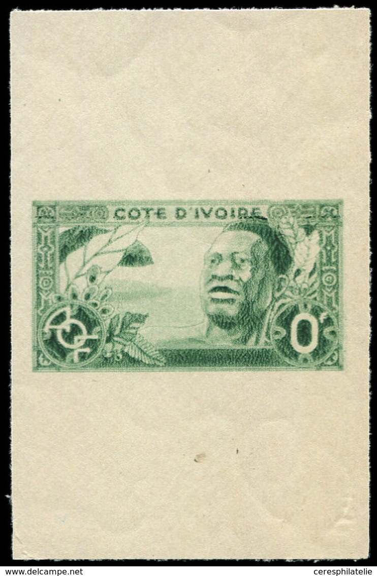 ** COTE D'IVOIRE Type NON EMIS 0f, épreuve D'artiste En Vert, TB - Sonstige & Ohne Zuordnung