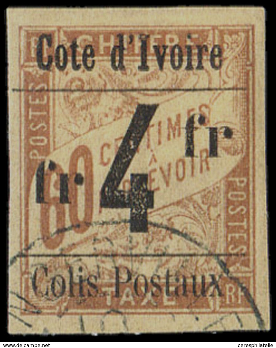 COTE D'IVOIRE Colis Px 11h : 4f. S. 60c. Brun S. Chamois, SANS ACCENT Sur Cote, Obl., TB. C - Autres & Non Classés