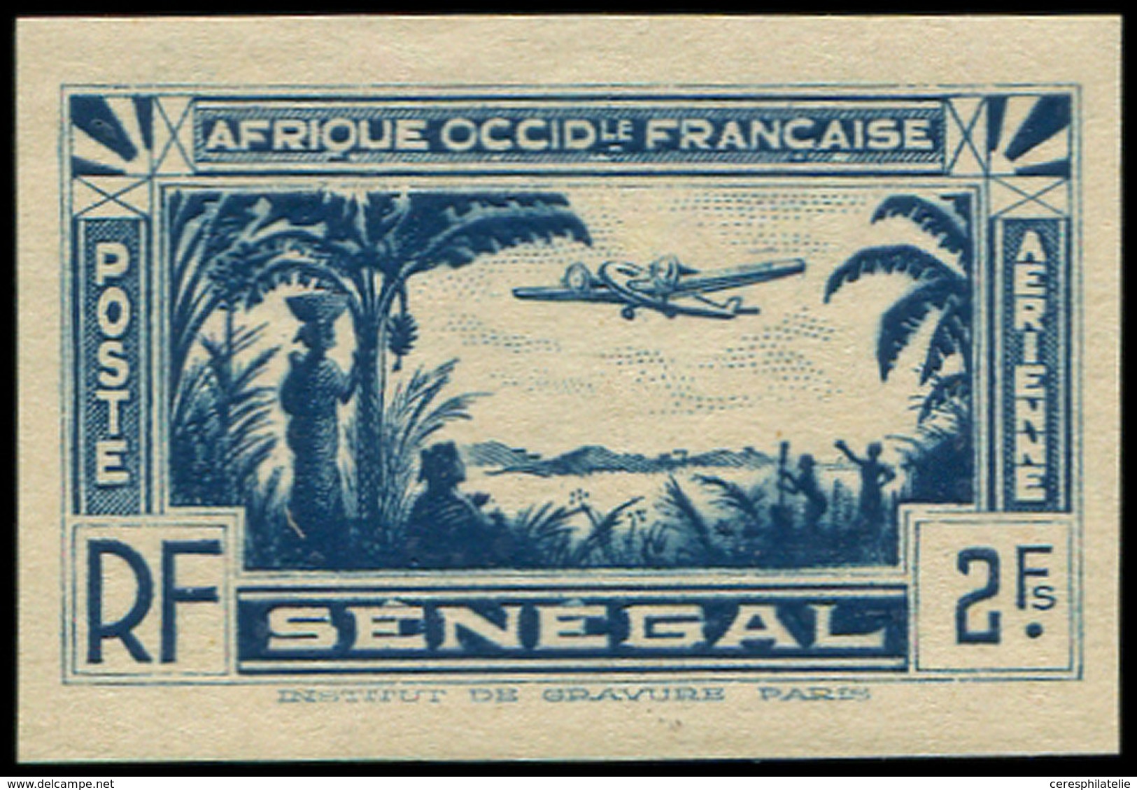 ** SENEGAL PA 5a : 2f. Bleu, NON DENTELE, TB - Autres & Non Classés