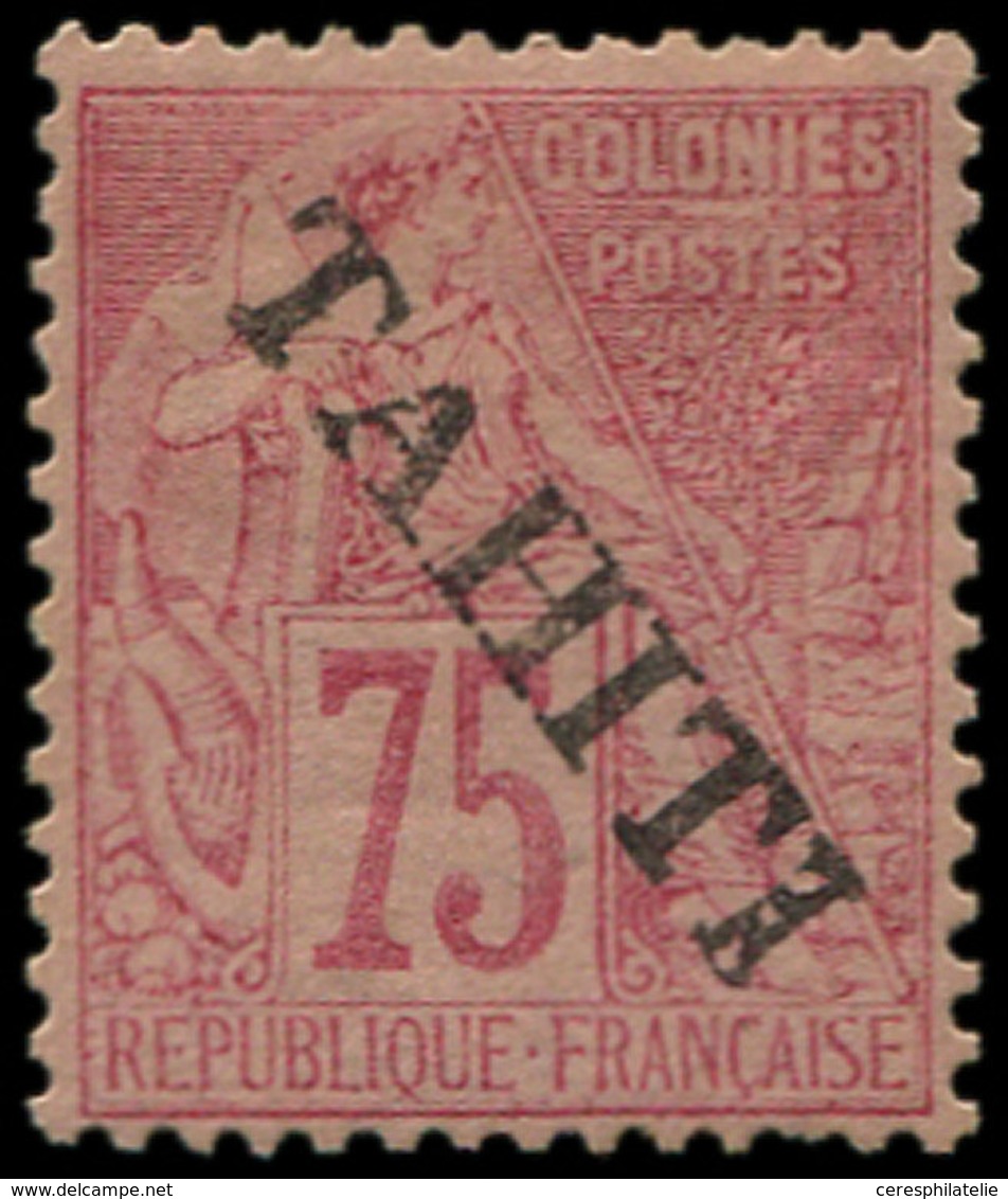 * TAHITI 17 : 75c. Rose, TB. S - Autres & Non Classés