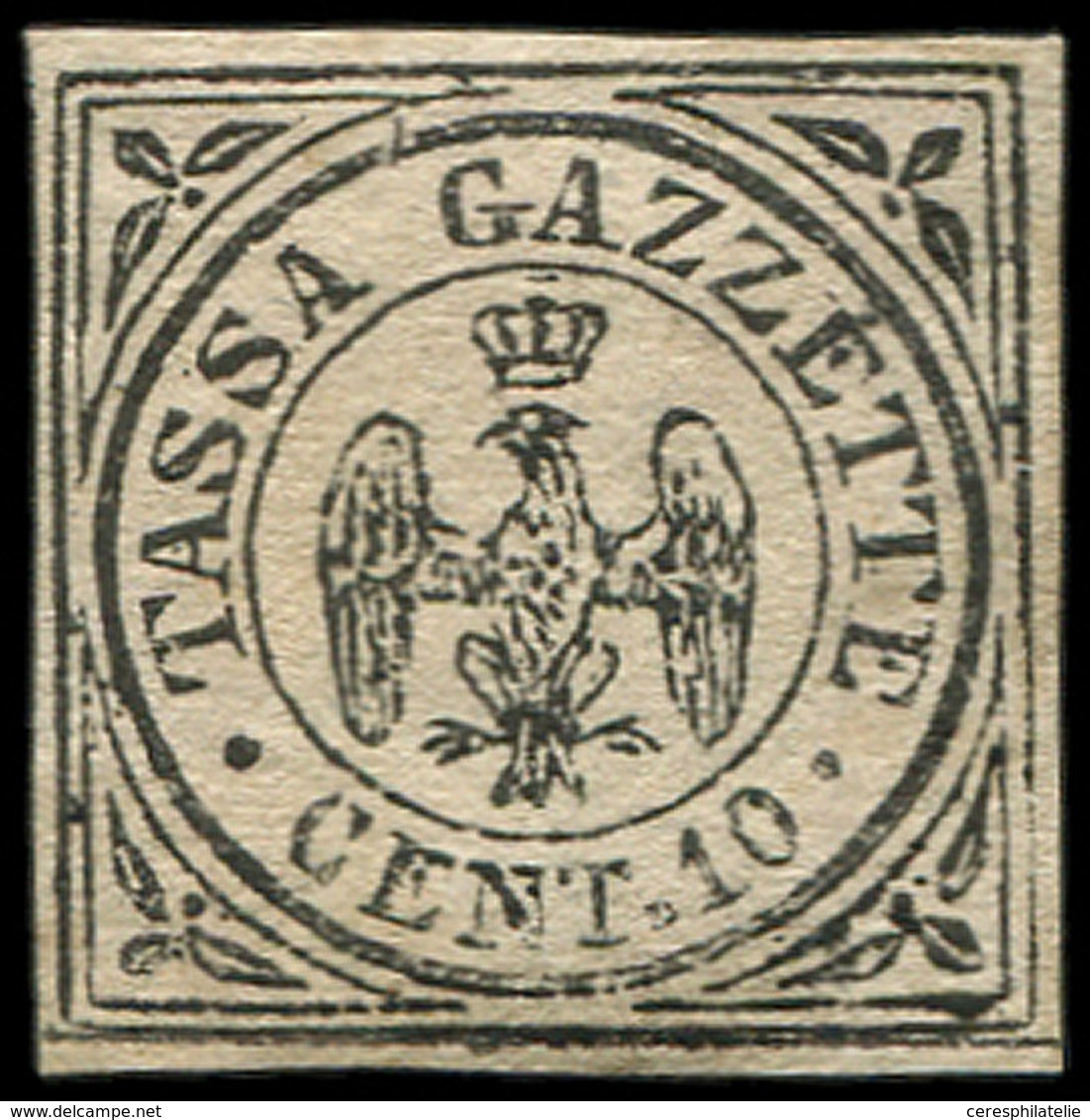 ITALIE (ANCIENS ETATS) MODENE Taxe Pour Journaux 5 : Cent.10 Noir, TB - Modena