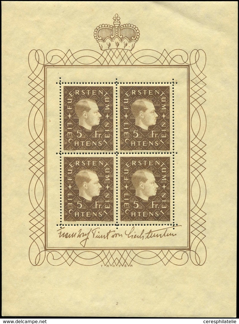 ** LIECHTENSTEIN BF N°4 : Prince François Joseph, TB - Blocks & Kleinbögen