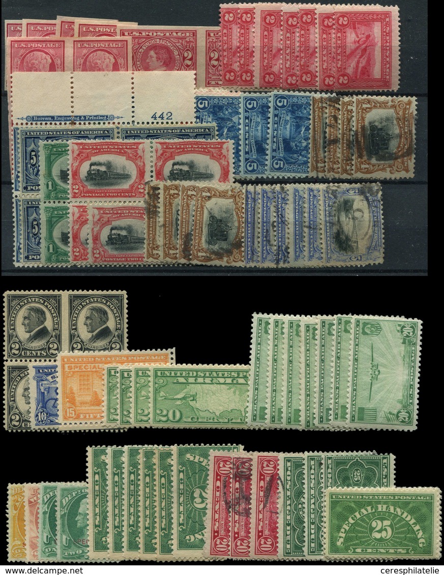 Etats-Unis, Petite Sélection Neufs Et Obl. Entre 1901 Et 1923, Dans L'ensemble TB - Collections (en Albums)