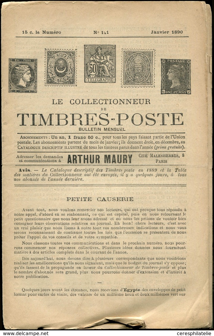 A. Maury, Le Collectionneur De Timbres Poste Année 1890 Complète, R Et TB - Sonstige & Ohne Zuordnung