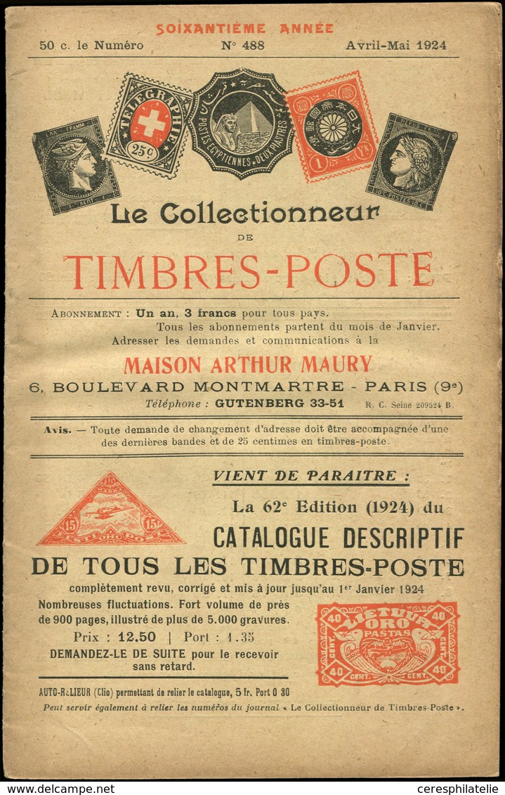 A. Maury, Le Collectionneur De Timbres Poste Année 1924 Complète, R Et TB - Sonstige & Ohne Zuordnung