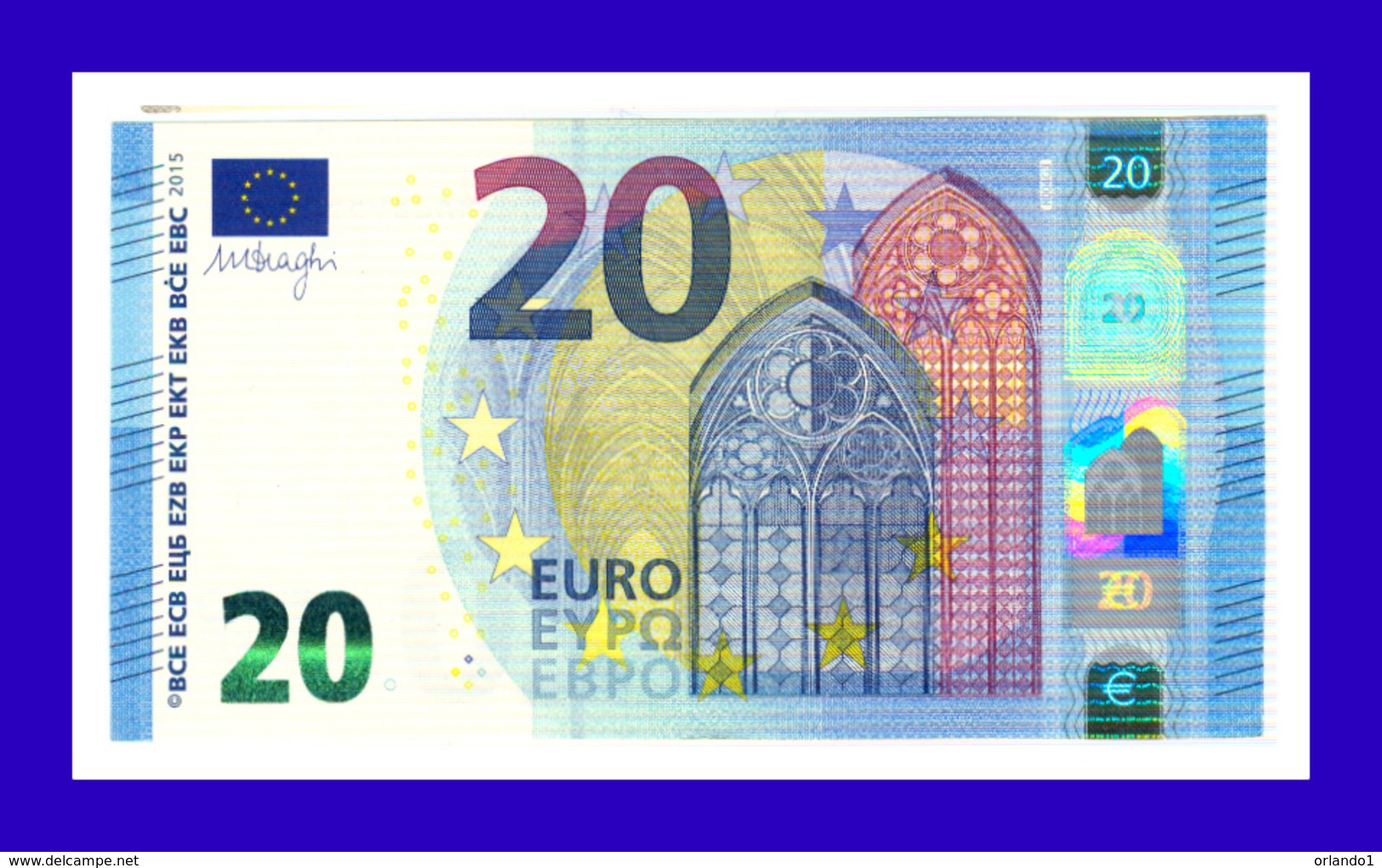 20 EURO "RA" BERLIN DRAGHI  R004 G3 UNC SEE SCAN!!!!! - 20 Euro