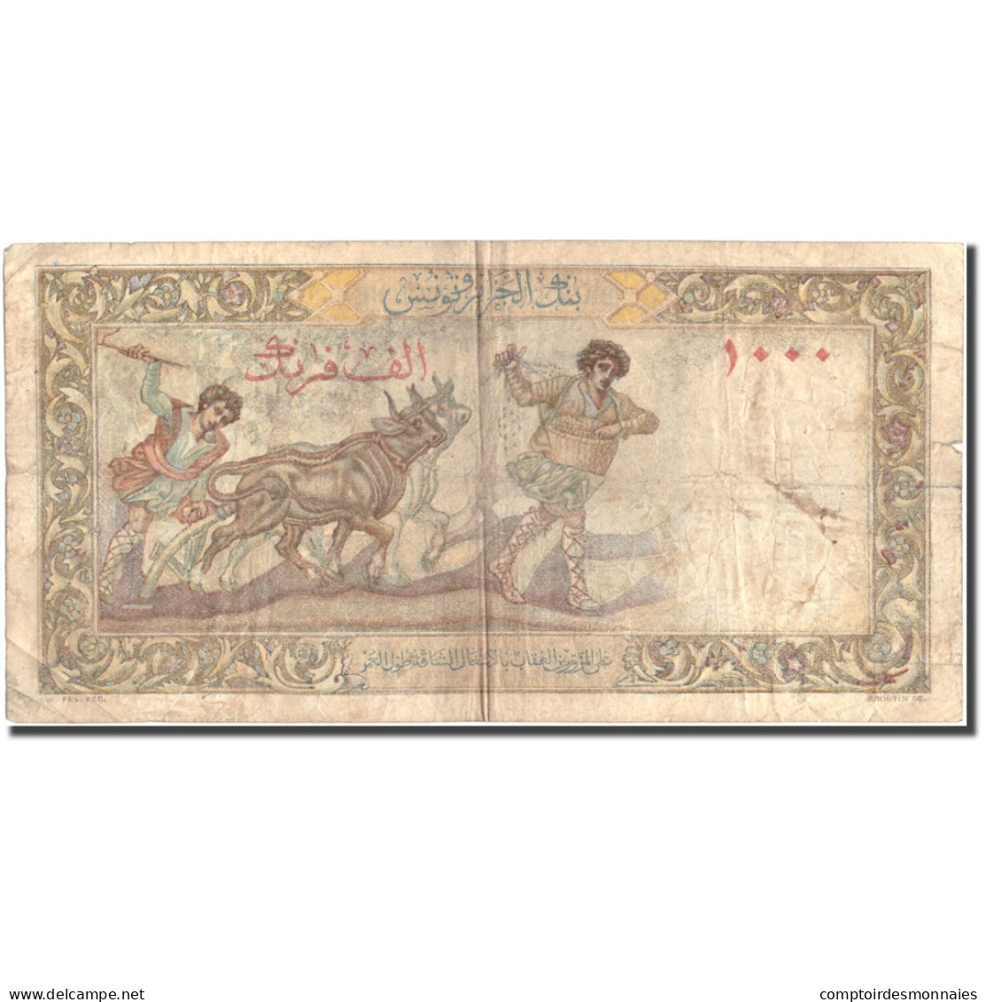 Billet, Algeria, 1000 Francs, 1956, 1956-03-20, KM:107b, TB - Algerien