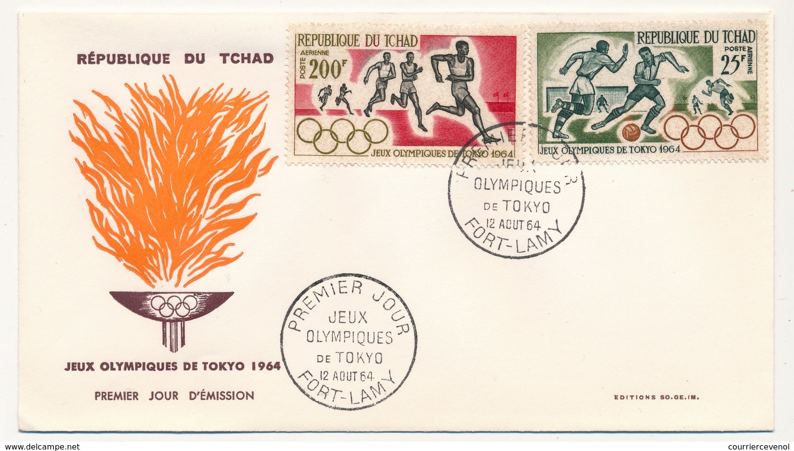 TCHAD => 2 FDC - Poste Aérienne / Jeux Olympiques De Tokyo - 30 Juillet 1964 - FDC