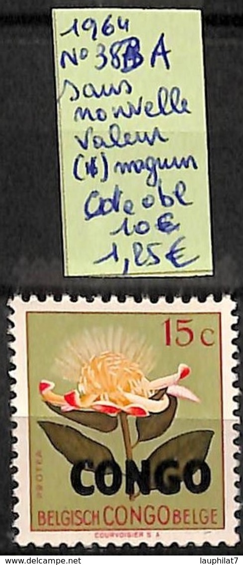 [826175]Congo 1960 - N° 383A, Sans Nouvelle Valeur, Végétaux, Fleurs, SNC - Sonstige & Ohne Zuordnung