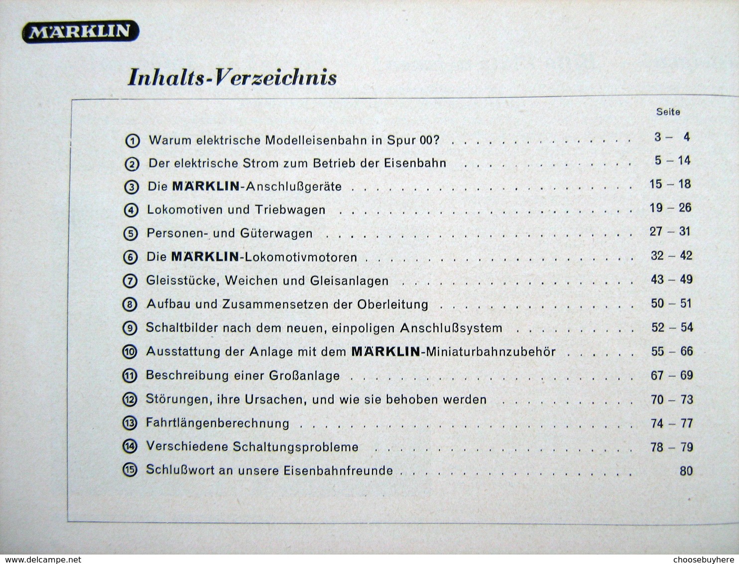 MÄRKLIN Die Elektrische Miniatur-Eisenbahn Spur 00 1949 Broschüre 753 Anleitung - Other & Unclassified