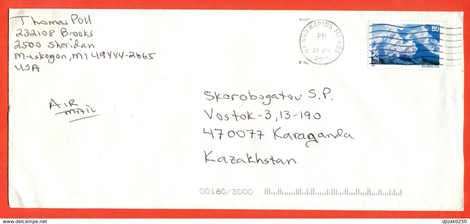 Geography. Mount McKinley In Alaska.USA 2003.The Envelope Passed Mail. - Aardrijkskunde
