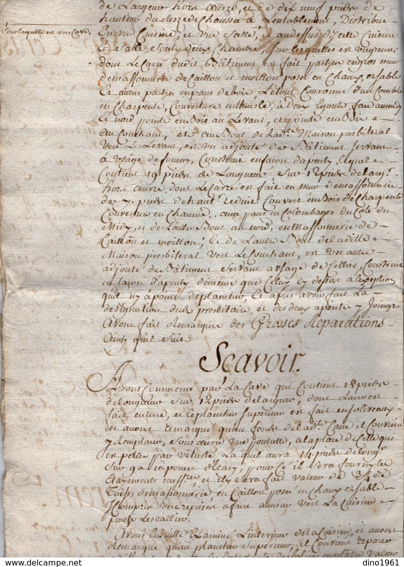 VP13.461 - Cachet Généralité De ROUEN - Acte De 1770 - Devis Pour Noble Dame M. H. CARREL De VAUX , De BONCOURT ........ - Timbri Generalità