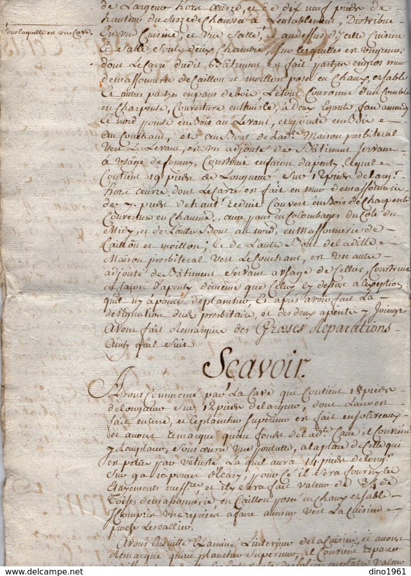 VP13.461 - Cachet Généralité De ROUEN - Acte De 1770 - Devis Pour Noble Dame M. H. CARREL De VAUX , De BONCOURT ........ - Seals Of Generality