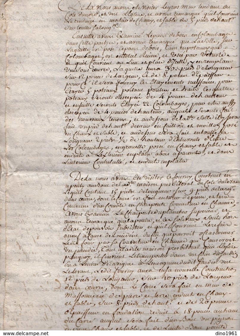 VP13.461 - Cachet Généralité De ROUEN - Acte De 1770 - Devis Pour Noble Dame M. H. CARREL De VAUX , De BONCOURT ........ - Timbri Generalità