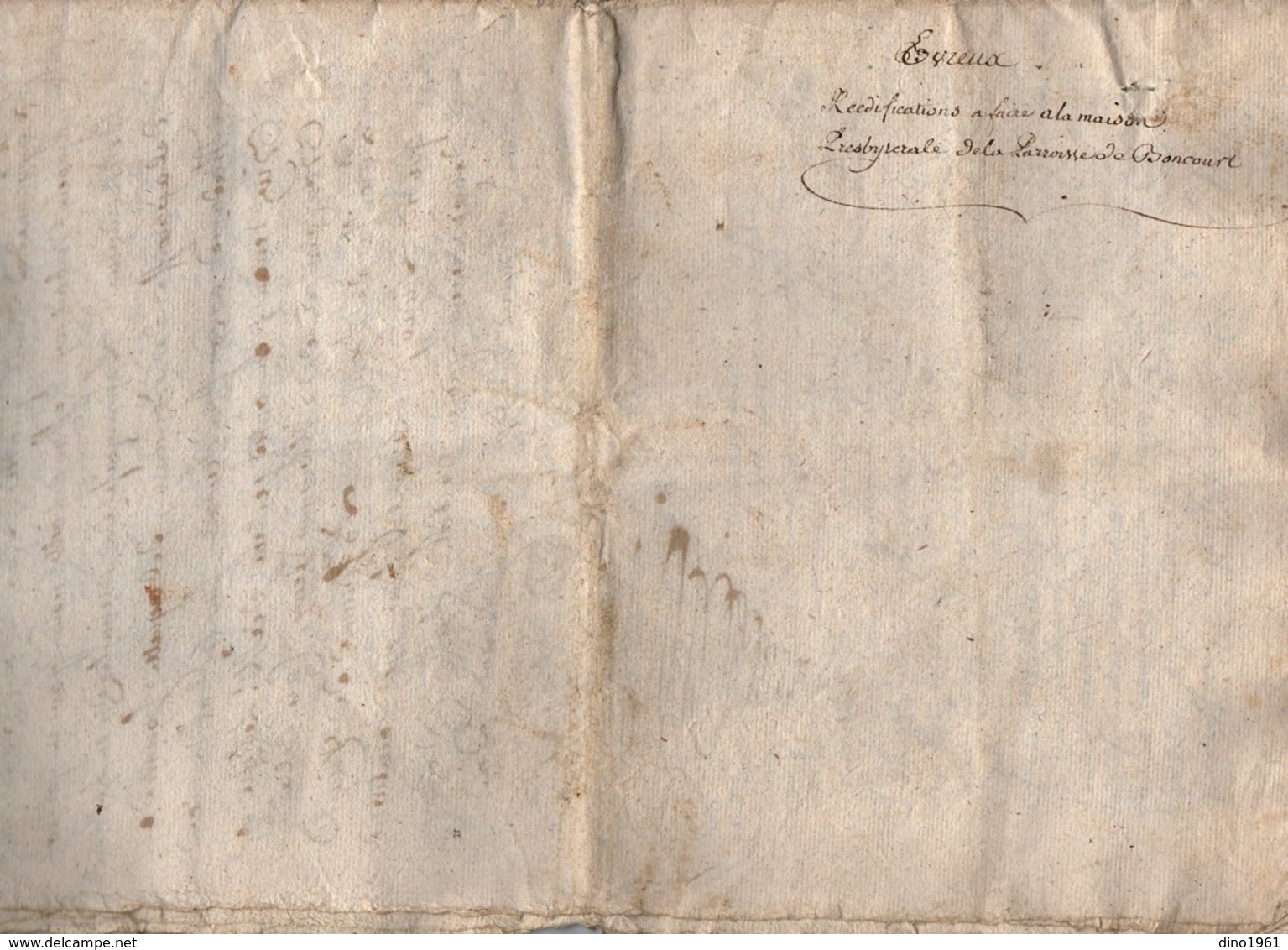 VP13.461 - Cachet Généralité de ROUEN - Acte de 1770 - Devis pour Noble Dame M. H. CARREL de VAUX , de BONCOURT ........