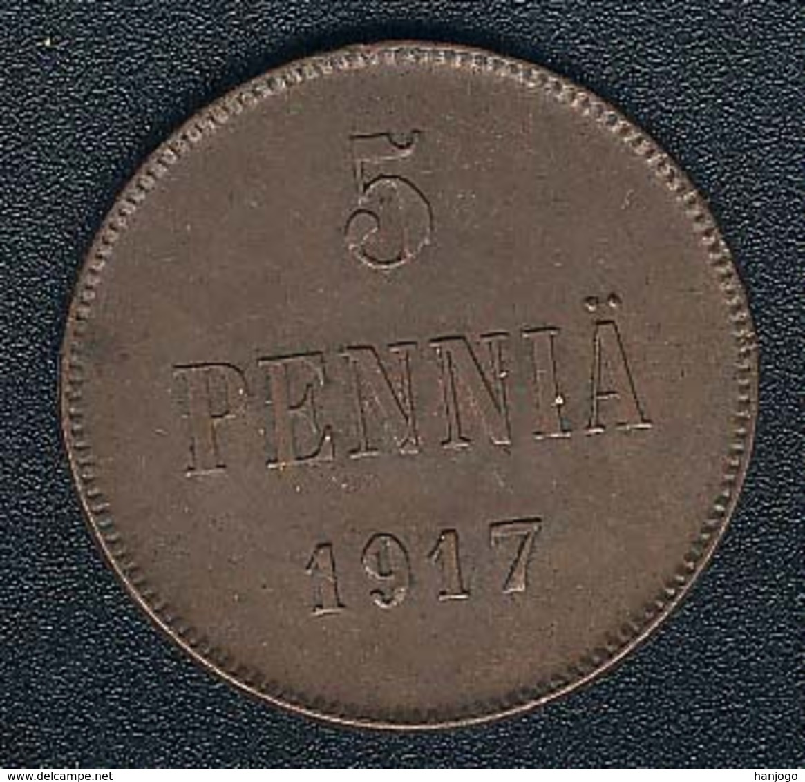 Finnland, 5 Penniä 1917, XF - Finlandia