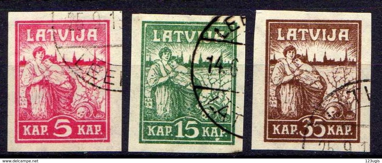 Lettland / Latvia Mi 25-27 X, Gestempelt [241118XIV] - Lettland