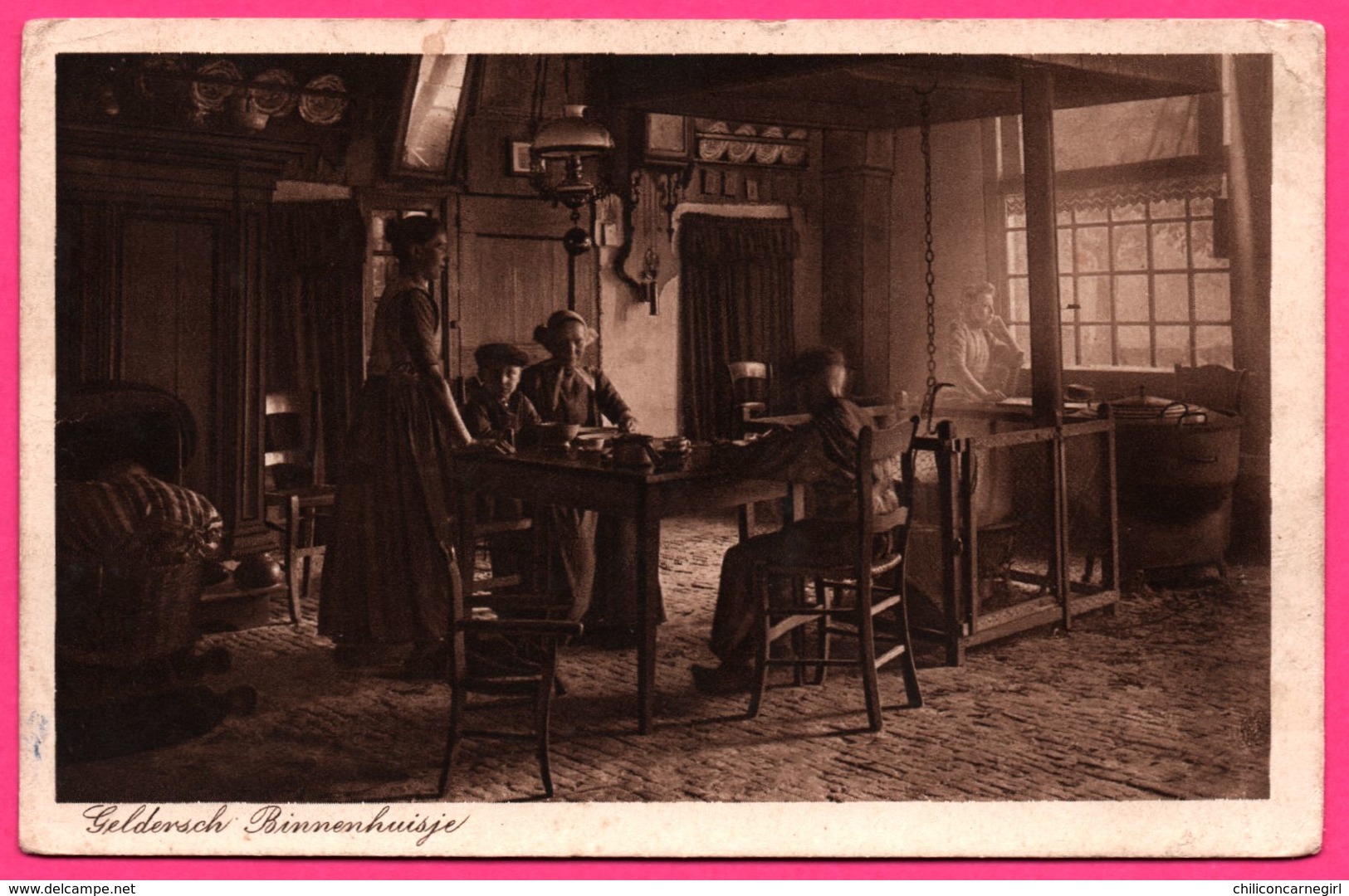 Cpa - Geldersch Binnenhuisje - Animée - Uitg. WEENENK & SNEL - Photogravure Serie N° 74 - 1916 - Andere & Zonder Classificatie