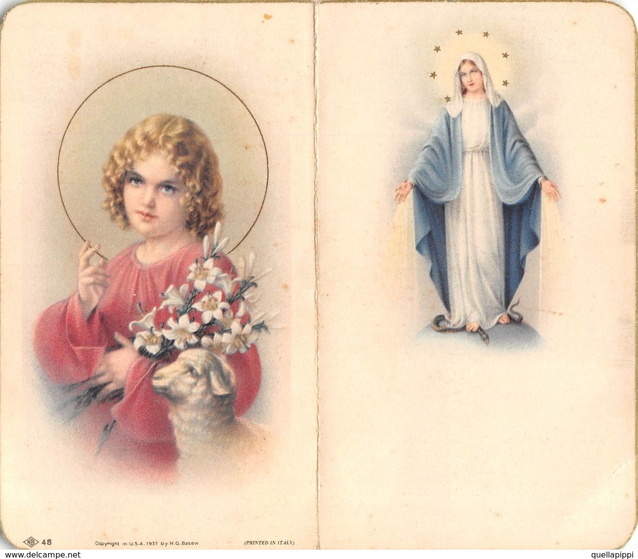 08871 "CALENDARIETTO - EFFIGE DELLA MADONNA - 1939" - Tamaño Pequeño : 1921-40