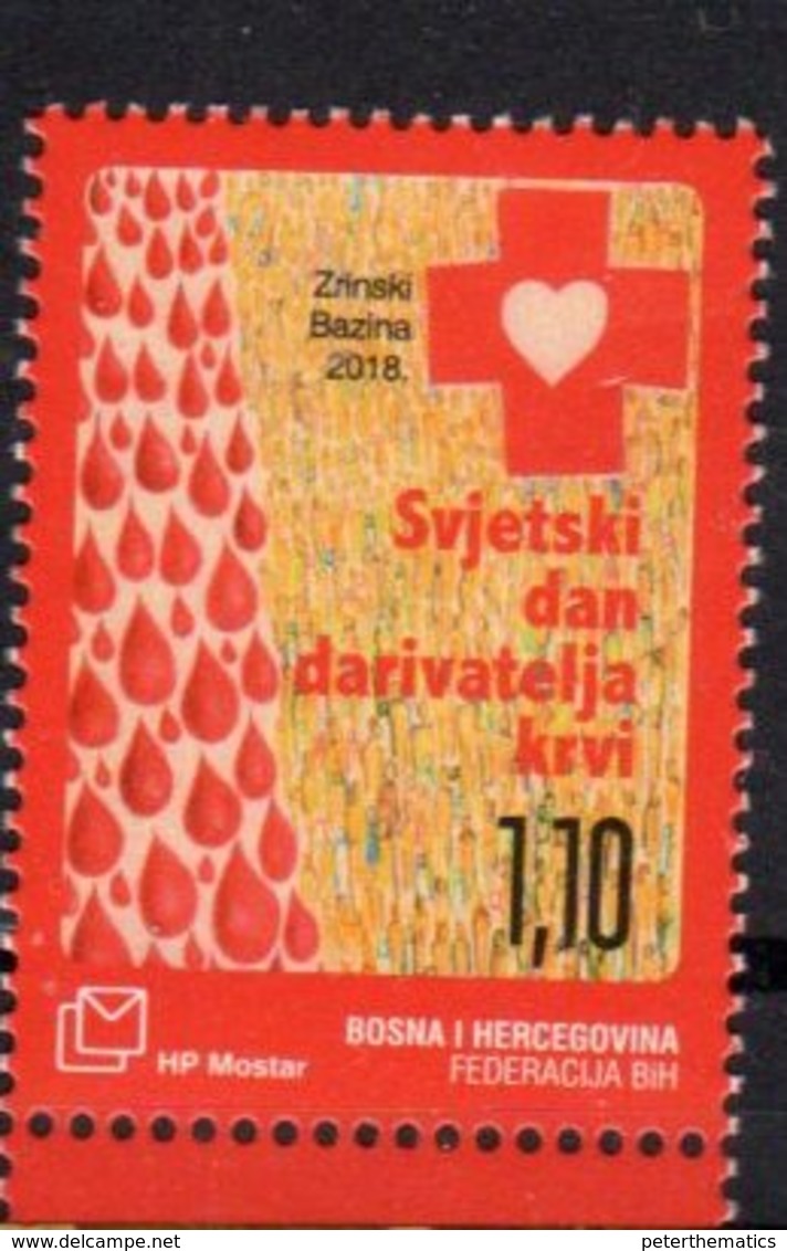 BOSNIA CROAT , 2018, MNH, HEALTH, WORLD BLOOD DONOR DAY,1v - Other & Unclassified