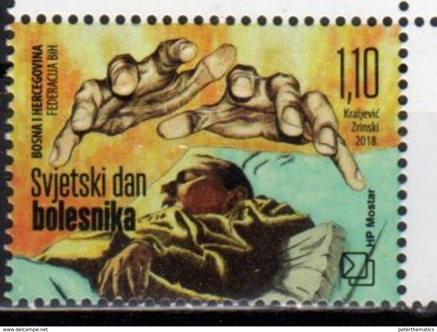 BOSNIA CROAT , 2018, MNH, WORLD  DAY OF SICK, HEALTH,1v - Altri & Non Classificati