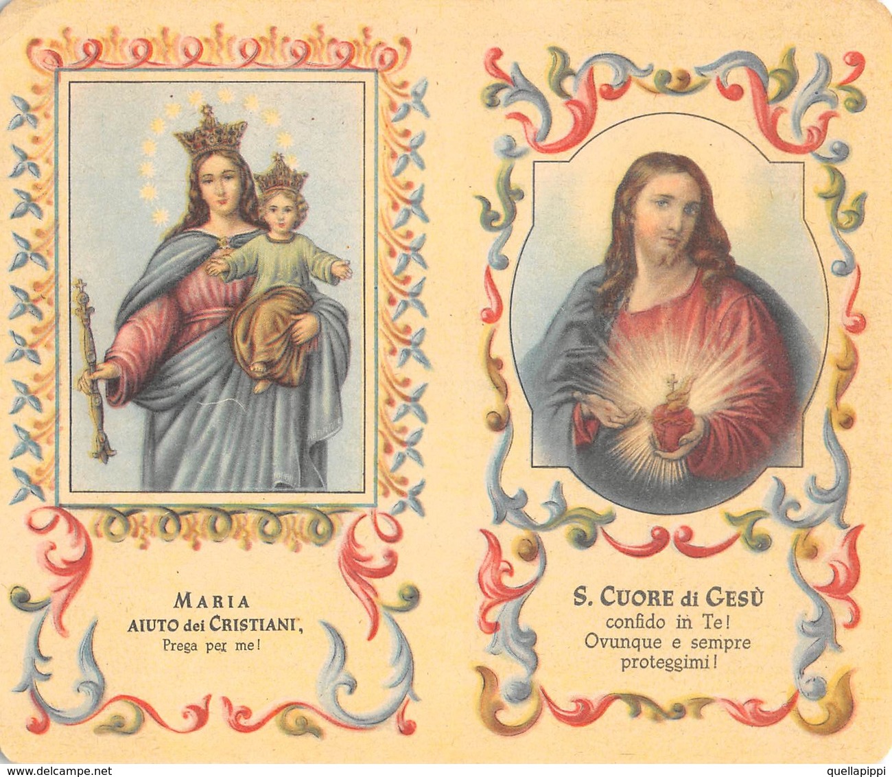 08877 "CALENDARIETTO-MARIA AIUTO DEI CRISTIANI-SACRO CUORE DI GESU'- SANTUARIO SALESIANI BOLOGNA-1957" - Petit Format : 1941-60