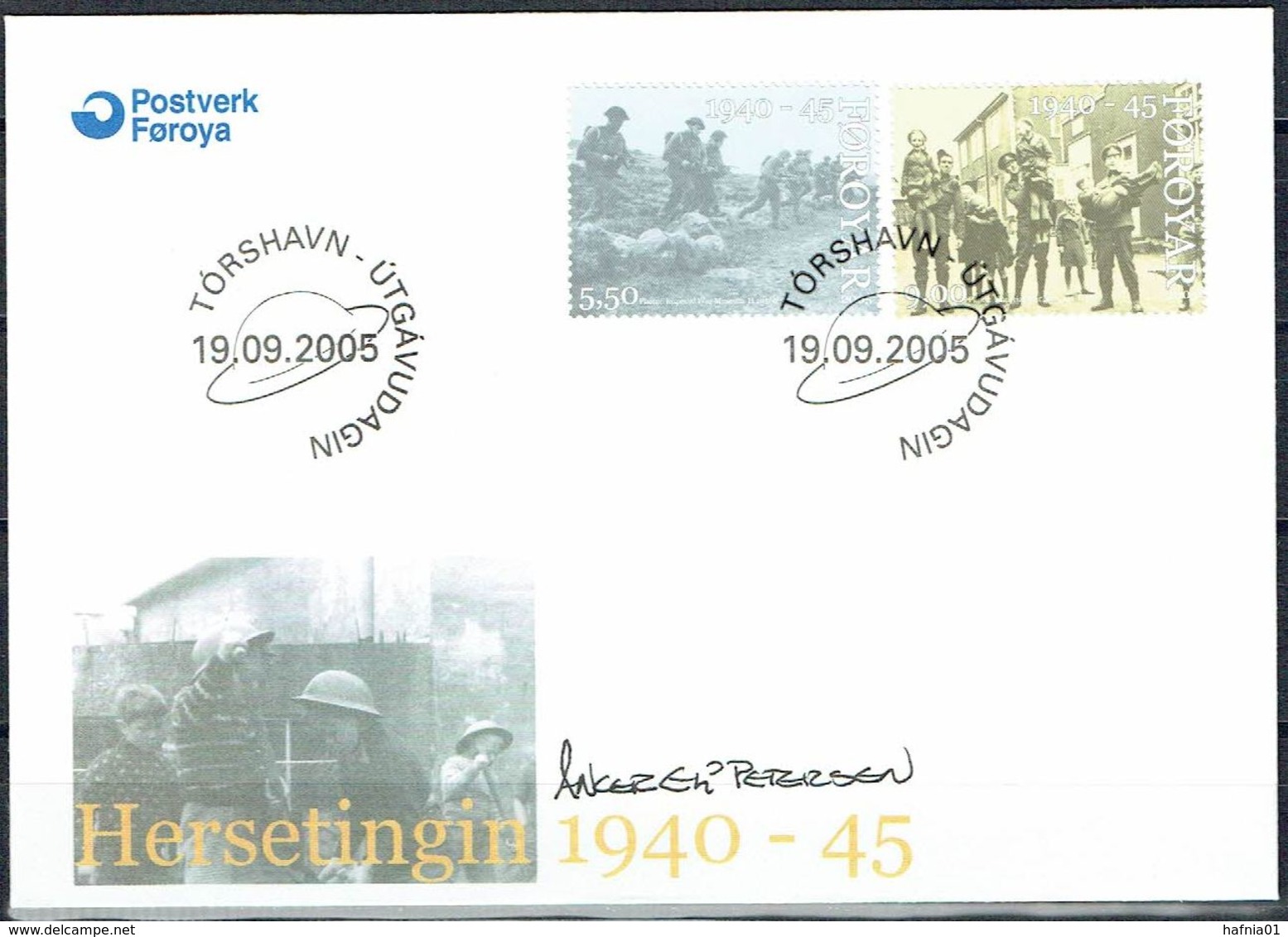 Faroe Islands 2005. British Occupation Of Faroe Islands. Michel  543-44 FDC.  Signed. - Féroé (Iles)