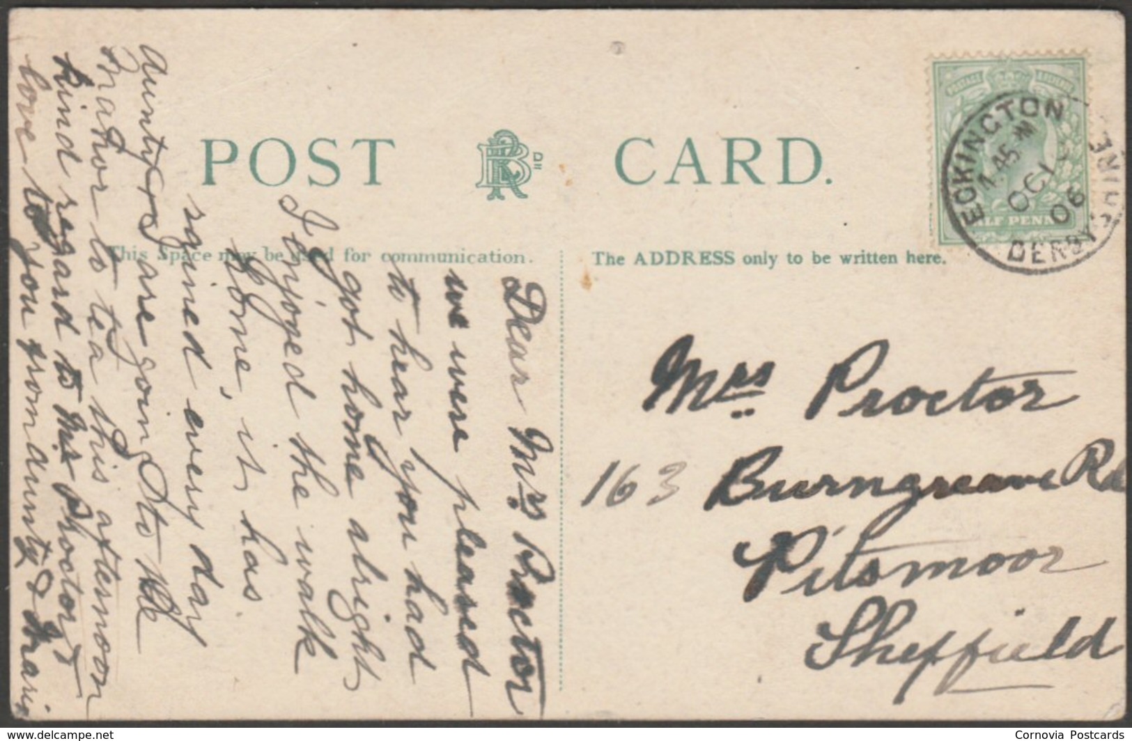 Wentworth House, Rotherham, Yorkshire, 1906 - BRLD Postcard - Autres & Non Classés