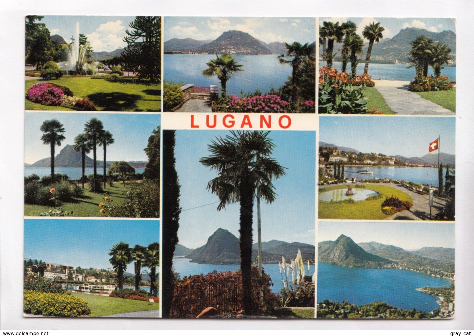 LUGANO, Switzerland, Multi View, Used Postcard [22345] - Lugano