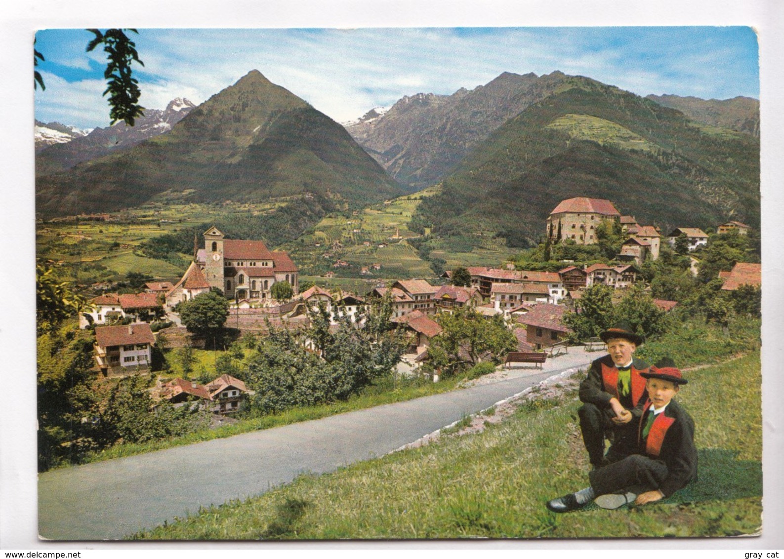 Veduta Di Scena Presso Merano, Italy, 1970 Used Postcard [22348] - Merano