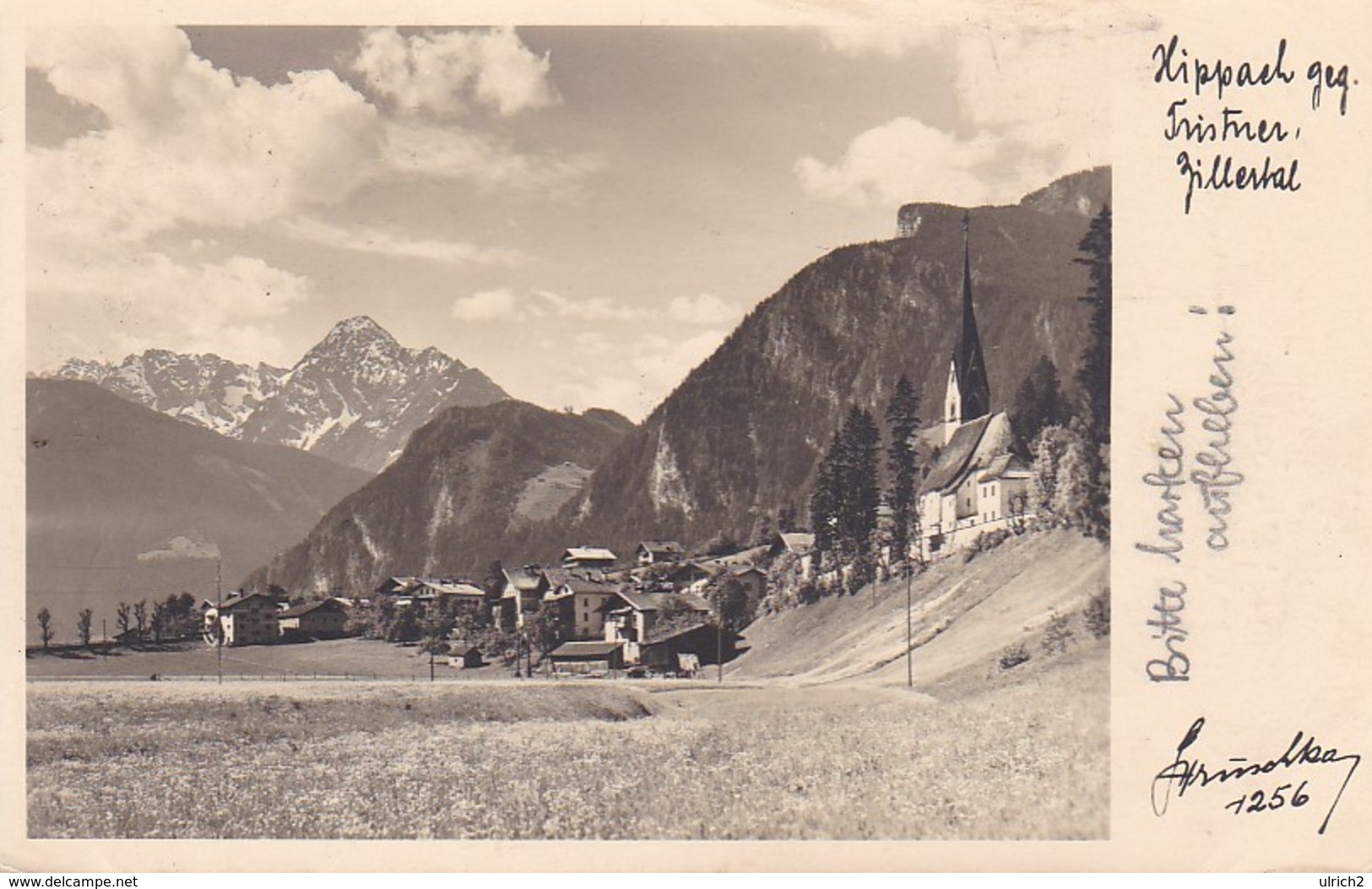 AK Hippach Geg. Tristner Zillertal  (37812) - Schwaz