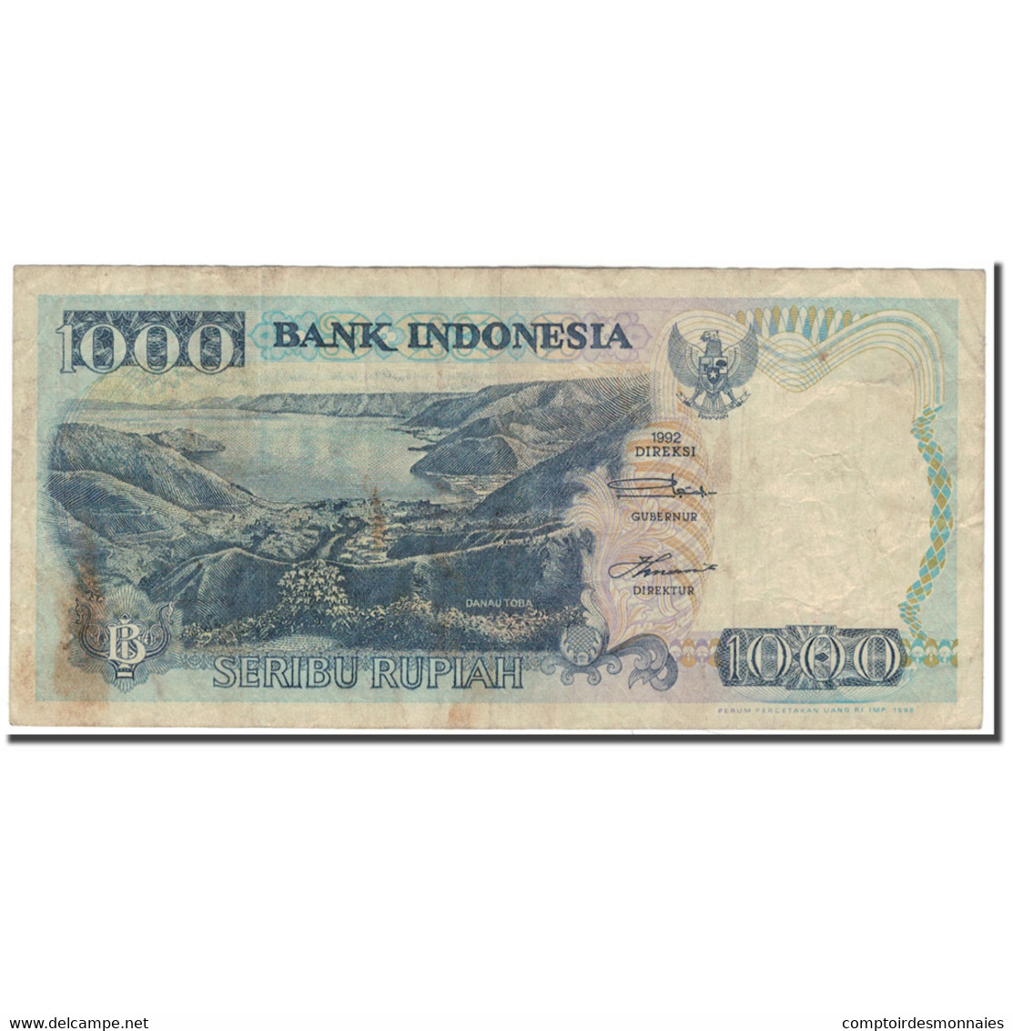 Billet, Indonésie, 1000 Rupiah, 1992, KM:129g, B+ - Indonésie