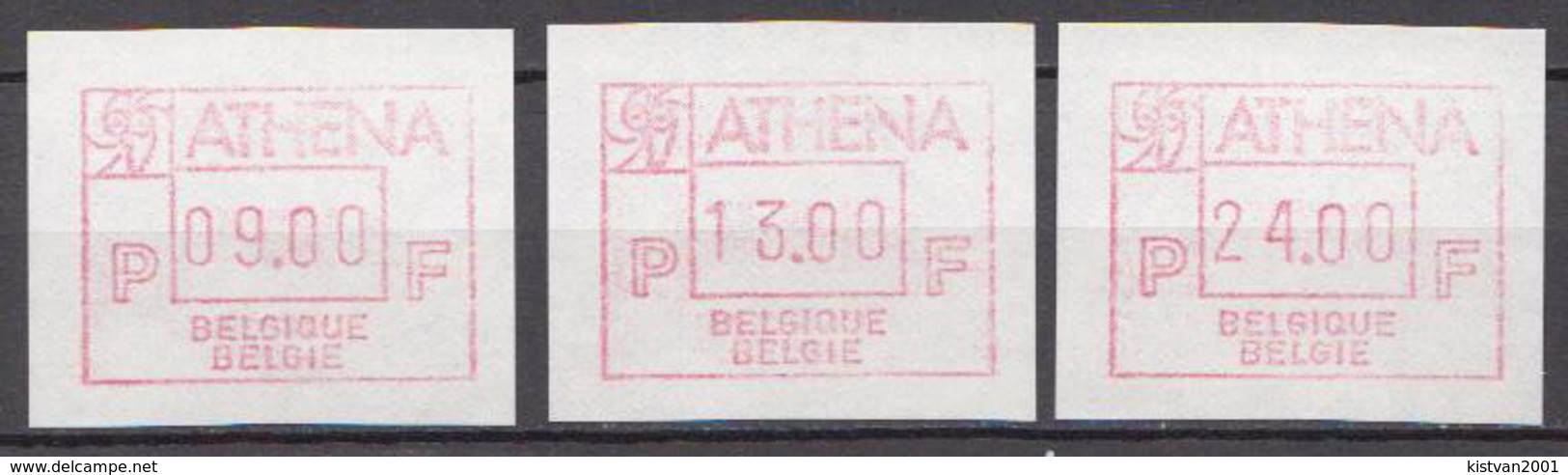 Belgium 3 MNH Machine Stamps - 1980-99