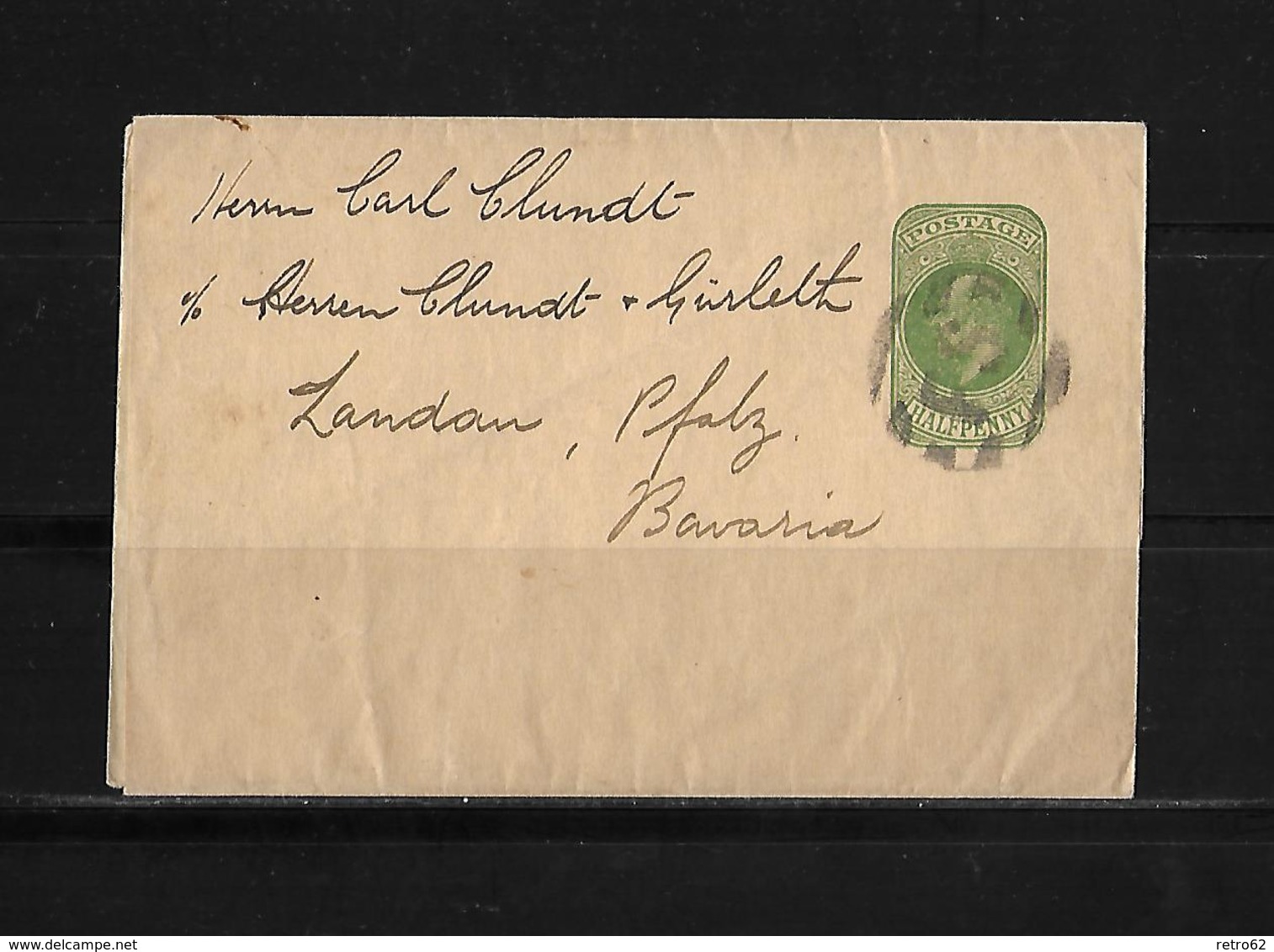 1903 Great Britain → Printed To Private Order 1/2d Yellow Green PS Wrapper Cover - Lettres & Documents