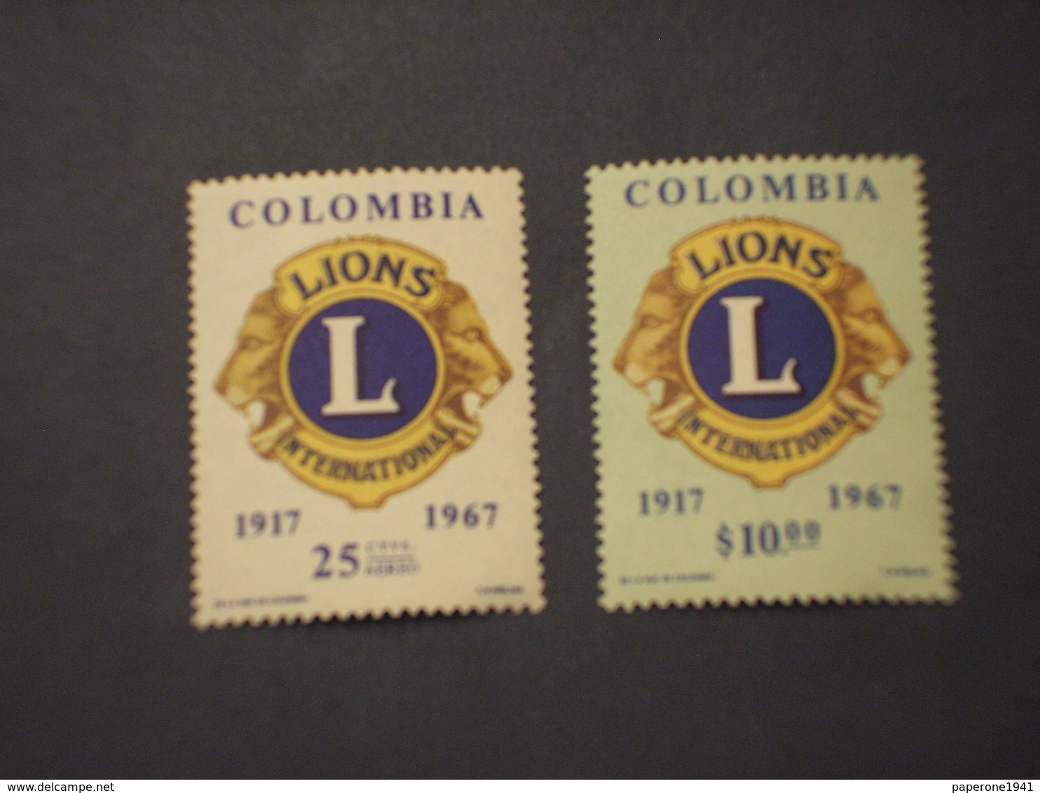 COLOMBIA - 1967 LIONS/LEONI 2 VALORI - NUOVO(++) - Colombia