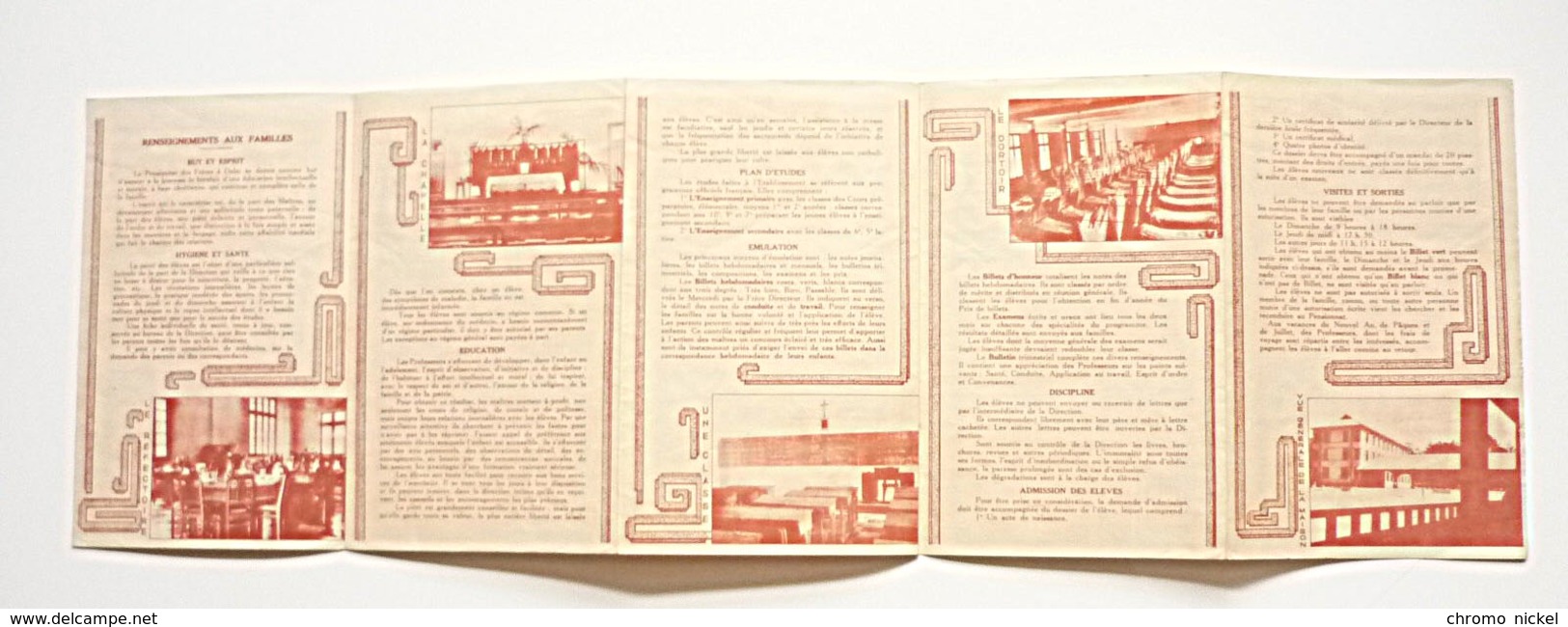 Indochine DALAT Ecole Le Sacré Coeur Dépliant 1945 TB  Colonies Françaises 2 Scans RRR - Dépliants Touristiques