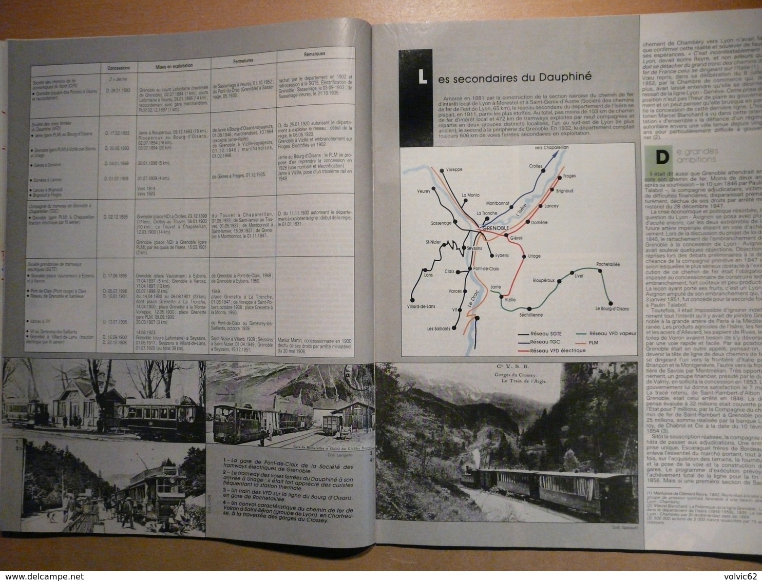 Vie du Rail 1983 1985 Grenoble TGV quartier sernam gare tramway histoire pont de claix oisans venosc musée tourisme